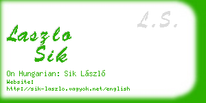 laszlo sik business card